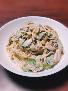 ごまマヨ◎スパゲッティサラダ-レシピのメイン写真