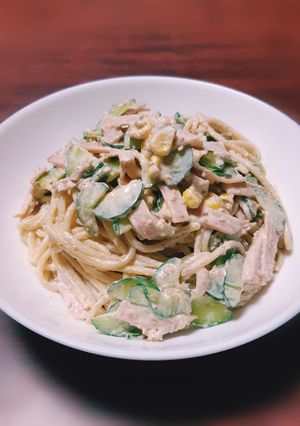 ごまマヨ◎スパゲッティサラダ-レシピのメイン写真