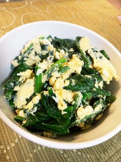 ほうれん草とちりめんのふんわり卵炒め-レシピのメイン写真