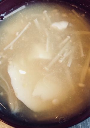 ほっこり！えのきだけのお味噌汁-レシピのメイン写真