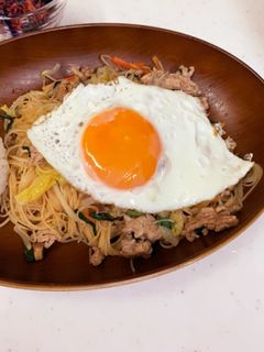 ニラもやしの焼きビーフン-レシピのメイン写真