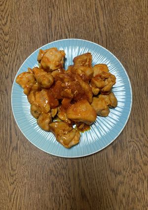 鳥もも肉のケチャップ炒めカレー風味-レシピのメイン写真