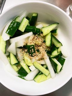 レンジ大根&きゅうりの黄金比甘酢浅漬け-レシピのメイン写真