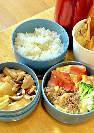 鶏と白菜の甘辛煮^_^ タロの弁当116-レシピのメイン写真