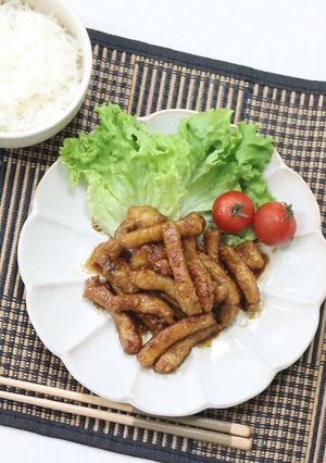ご飯が進む！揚げ豚ロースのピリ辛漬け-レシピのメイン写真