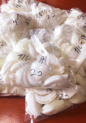 新玉ねぎを冷凍保存！(大量)簡単調理用-レシピのメイン写真