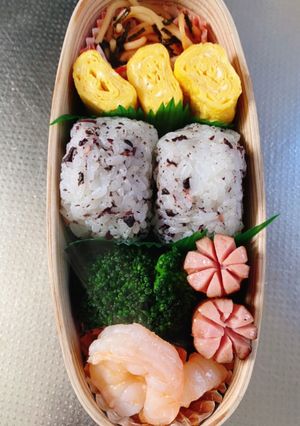 レンチンエビのアヒージョ弁当-レシピのメイン写真