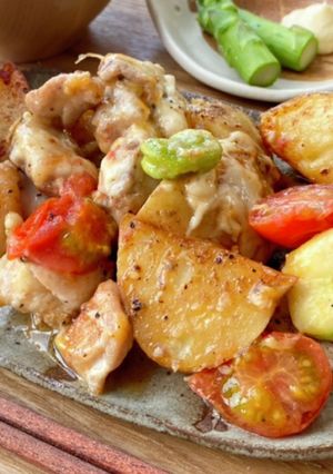 簡単♪新じゃが芋と鶏肉のチーズ焼き-レシピのメイン写真