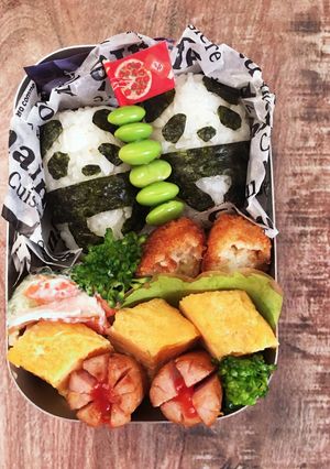 幼稚園 お弁当 可愛い パンダ おにぎり-レシピのメイン写真