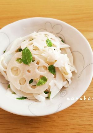 れんこんと新玉ねぎの木の芽サラダ-レシピのメイン写真