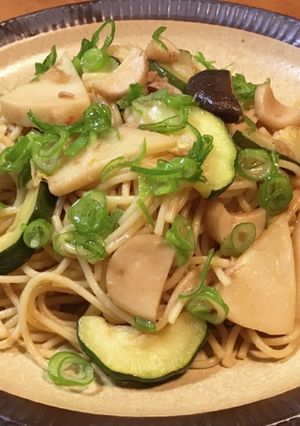 筍・ズッキーニ・エリンギ・ツナのパスタ-レシピのメイン写真