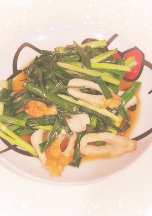 青ネギとちくわのめんバタ炒め-レシピのメイン写真