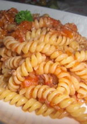 トマトたっぷり ミートソースパスタ-レシピのメイン写真