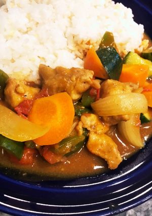 炒めて作る！スパイシー夏野菜チキンカレー-レシピのメイン写真