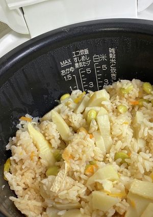出汁パックで簡単!筍ごはん -3合--レシピのメイン写真
