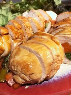 鶏胸肉で野菜チキンロール照り焼き-レシピのメイン写真