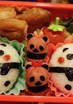 パンダおにぎり弁当!-レシピのメイン写真