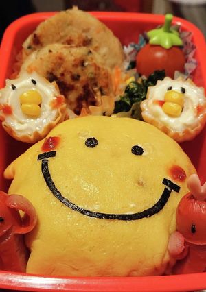 にこちゃんオムライス弁当！-レシピのメイン写真