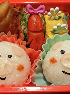 ぶたさんのおにぎり弁当!-レシピのメイン写真