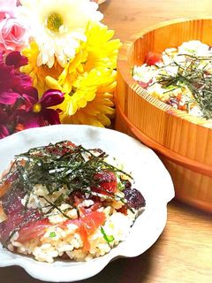 ゴマ油風味の美味しさ♡自慢のてこね寿司-レシピのメイン写真