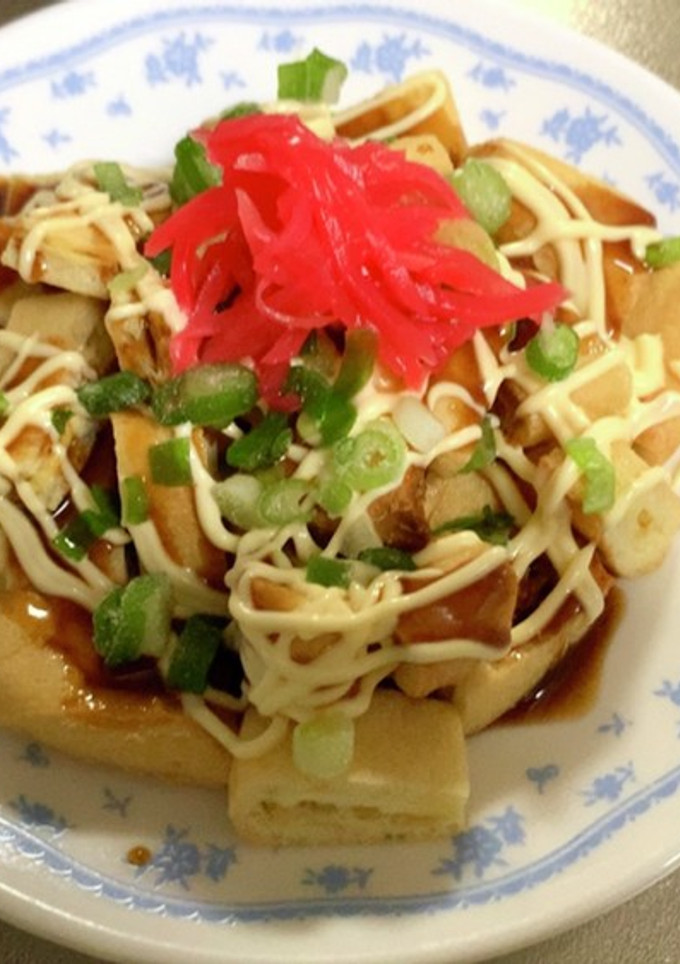 簡単おつまみ！サクサク油あげお好み焼き風-レシピのメイン写真