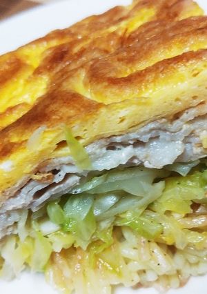 簡単美味しい！　プレートとん平焼き広島風-レシピのメイン写真
