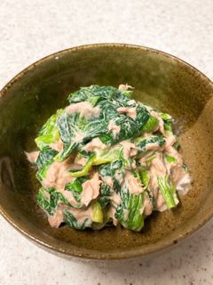 小松菜とツナの醤油麹マヨ和え-レシピのメイン写真