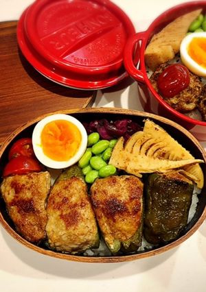 のっけ弁当(ピーマン肉詰め)-レシピのメイン写真