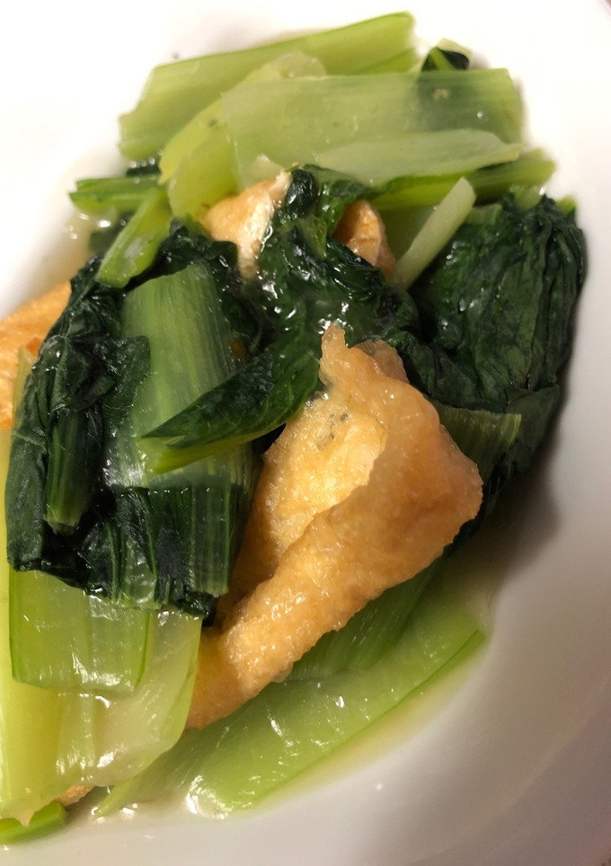 小松菜と焼いた油揚げの煮浸し-レシピのメイン写真