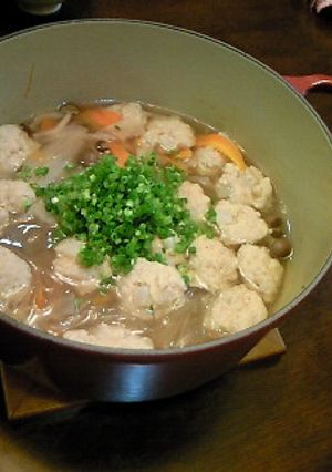 ホクホクホワホワ鶏団子～あったかお鍋で～-レシピのメイン写真
