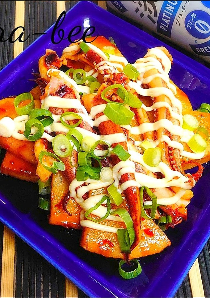 たけのことイカの旨辛豆板醤照りマヨ炒め-レシピのメイン写真