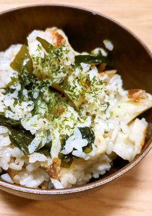 磯の香り♡ちくわとわかめの炊き込みご飯-レシピのメイン写真