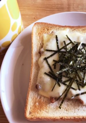 朝ごはんに！和風納豆トースト-レシピのメイン写真