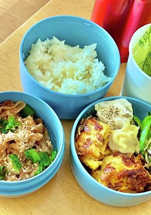 簡単!豚バラ蒲焼風^_^タロの弁当117-レシピのメイン写真