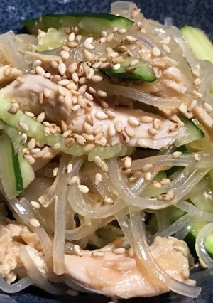 作り置き♡ササミのサラダチキン中華サラダ-レシピのメイン写真