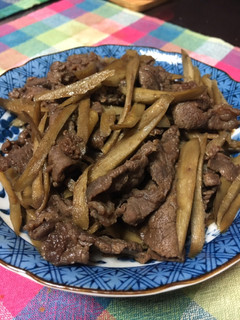 しっかり味付け♪牛ごぼう-レシピのメイン写真