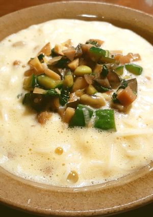 山形のだし&滑らかな泡の納豆の素麺-レシピのメイン写真
