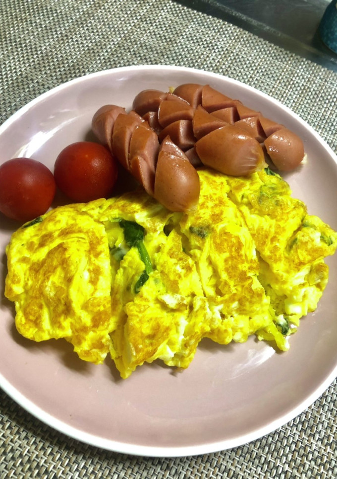 ほうれん草と細切り沢庵の卵焼きアレンジ-レシピのメイン写真