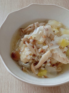 鶏手羽としめじの参鶏湯風スープ-レシピのメイン写真