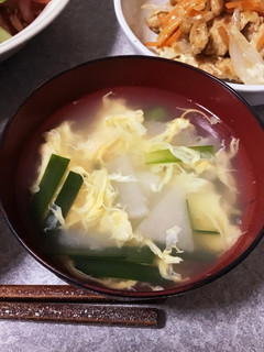 蕪と韮玉のスープ-レシピのメイン写真