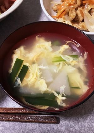 蕪と韮玉のスープ-レシピのメイン写真