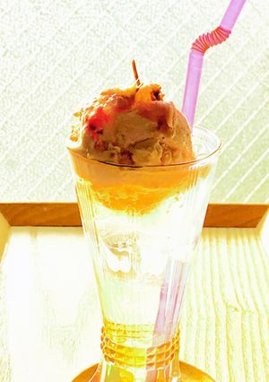 糖質オフ☆桜茶のクリームソーダ♪-レシピのメイン写真