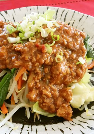 新生活応援!もやし・キャベツの肉味噌のせ-レシピのメイン写真