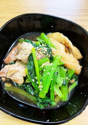 小松菜と鶏肉煮-レシピのメイン写真
