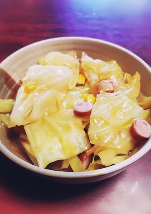 キャベツとソーセージのコンソメ煮-レシピのメイン写真