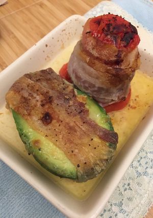 アボカドとトマトの肉巻きオーブン焼き-レシピのメイン写真