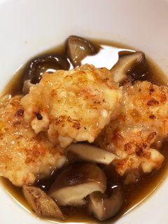 ぷりっぷりエビ団子の和風キノコあんかけ-レシピのメイン写真