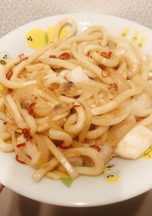 簡単！時短！ペペロンチーノうどん-レシピのメイン写真