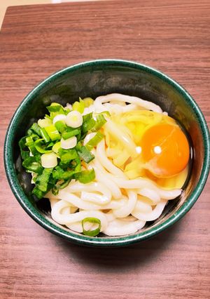 時短で釜玉うどん（ちょっと失敗…）-レシピのメイン写真