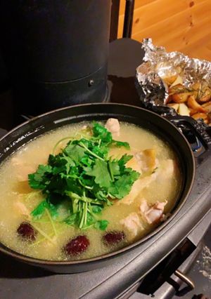 【参鶏湯】→【フォー】キャンプ飯-レシピのメイン写真